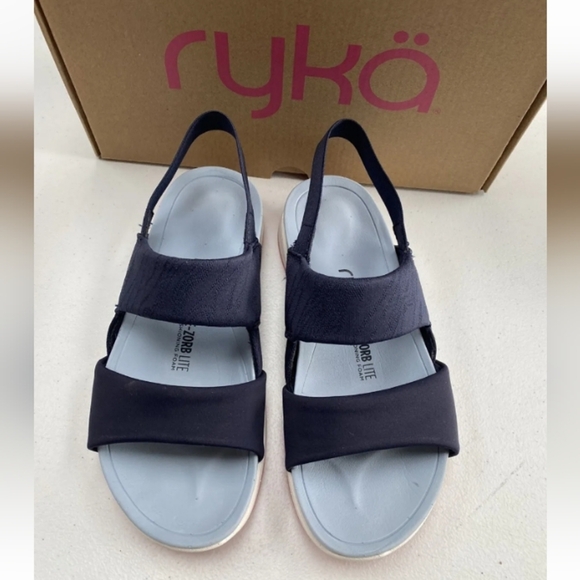 Ryka Trance Navy Blue StretchWomen's Size 6M Slip-On Sport Sandals Blue A469903 - Picture 1 of 13